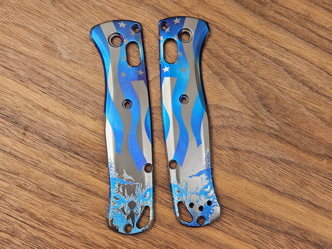 CLR Benchmade Bugout 535<br>Titanium Standard<br>4th Eagle Flamed