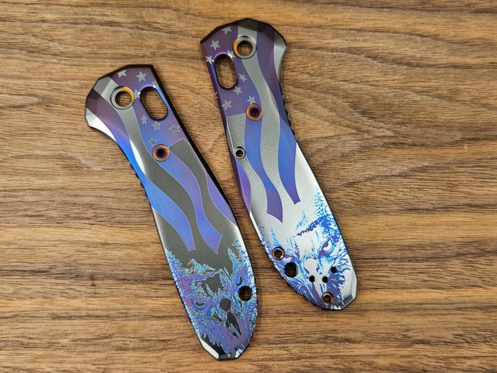 CLR Benchmade Griptilian 550<br>Titanium Standard<br>4th Eagle Flamed