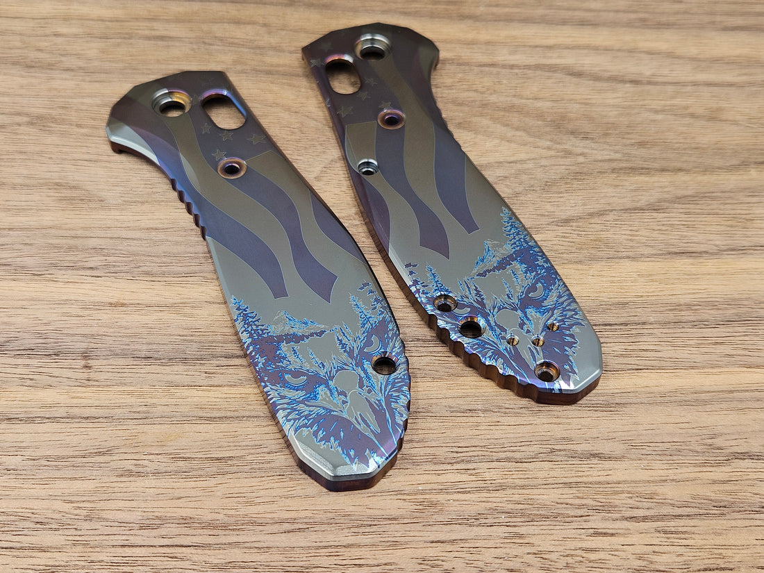 CLR Benchmade Griptilian 550<br>Titanium Standard<br>4th Eagle Flamed