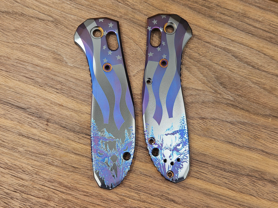 CLR Benchmade Griptilian 550<br>Titanium Standard<br>4th Eagle Flamed
