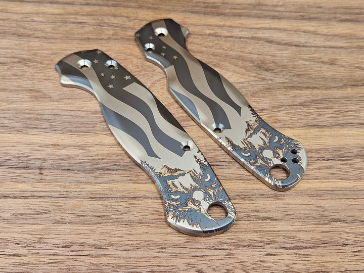 CLR Spyderco Paramilitary 2<br>Titanium Standard 4th Eagle