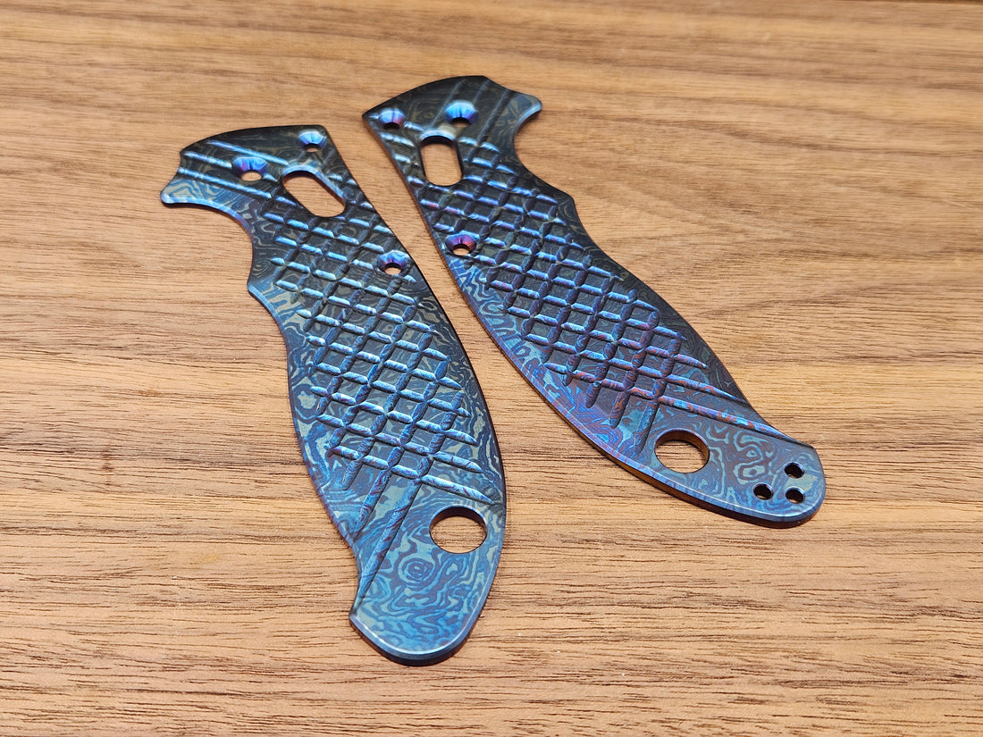 CLR Spyderco Manix 2<br>Titanium Frag<br>Alien Flamed