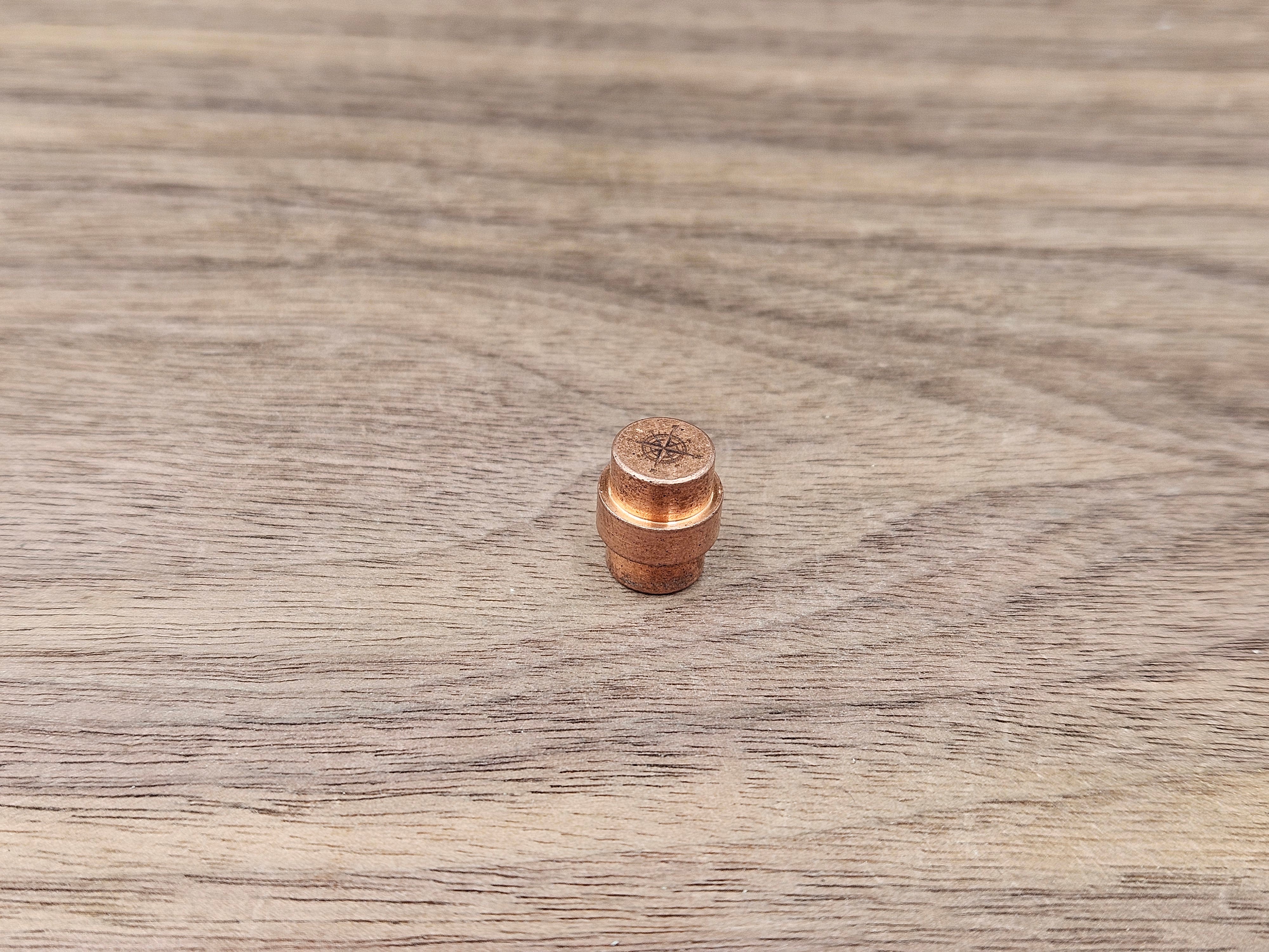 CLR Copper Lanyard Hole Plug<br>Spyderco Manix 2 Compass Stone Washed