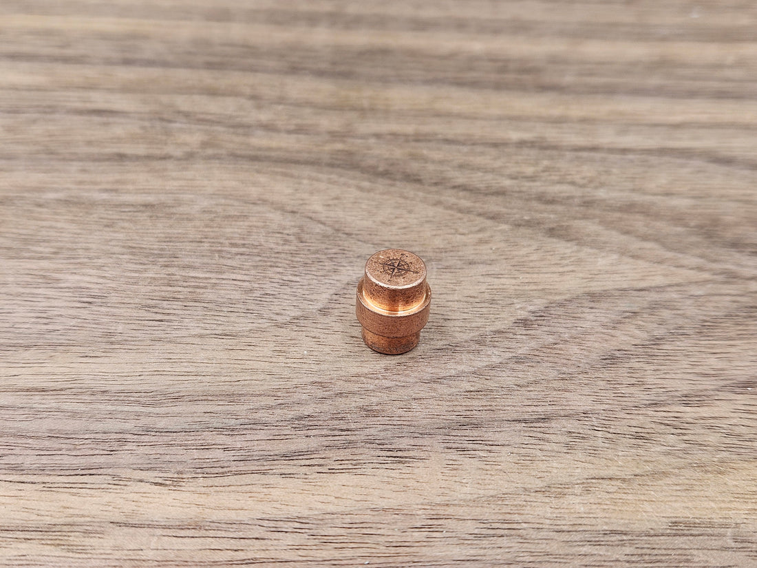 CLR Copper Lanyard Hole Plug<br>Spyderco Manix 2 Compass Stone Washed
