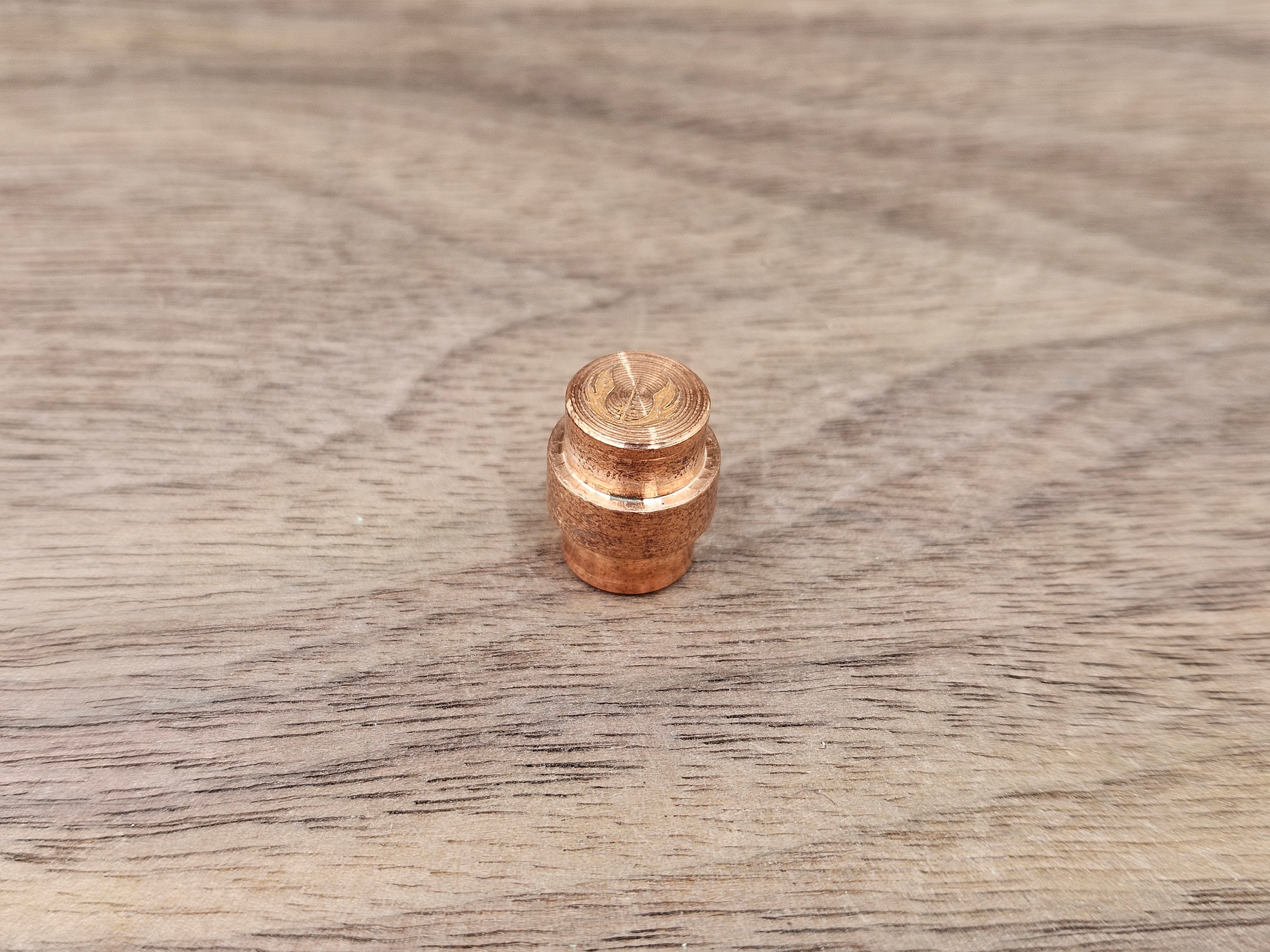 CLR Copper Lanyard Hole Plug<br>Spyderco Manix 2 Jedi Stone Washed