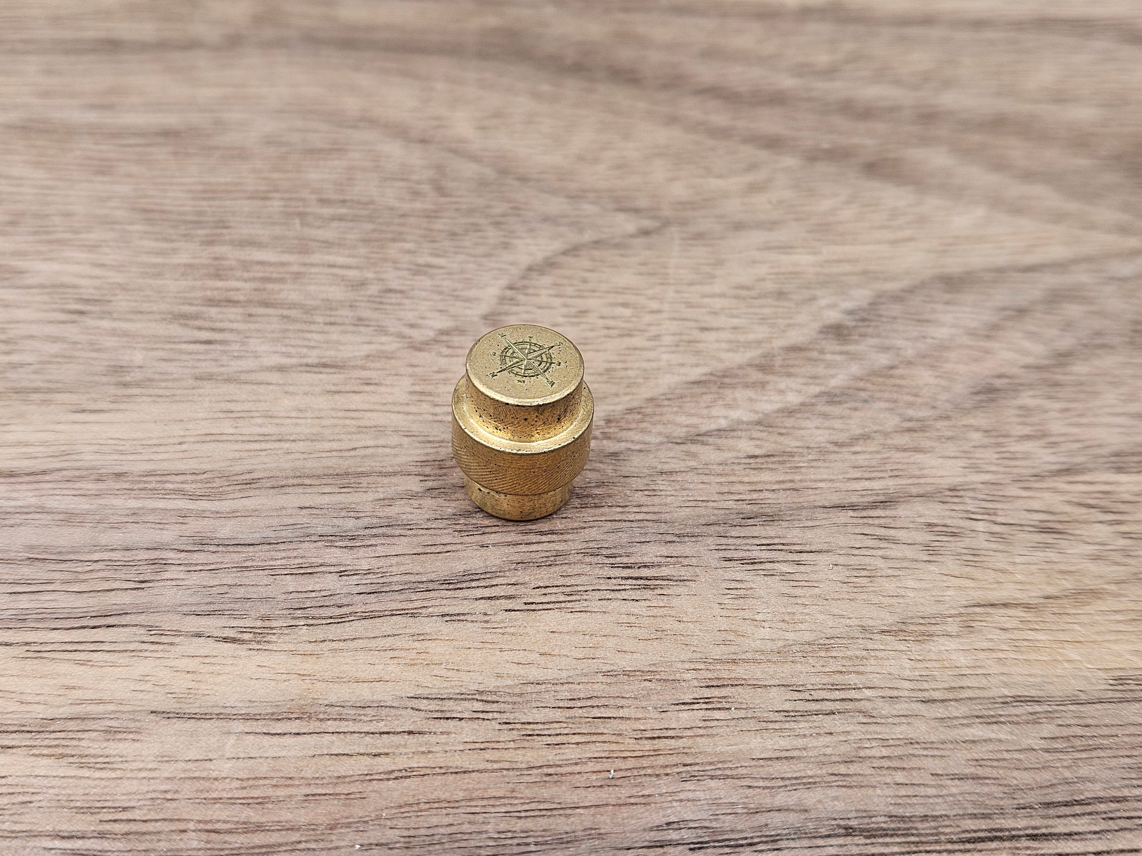 CLR Brass Lanyard Hole Plug<br>Spyderco PM2 & PM3<br>Compass Stone Washed