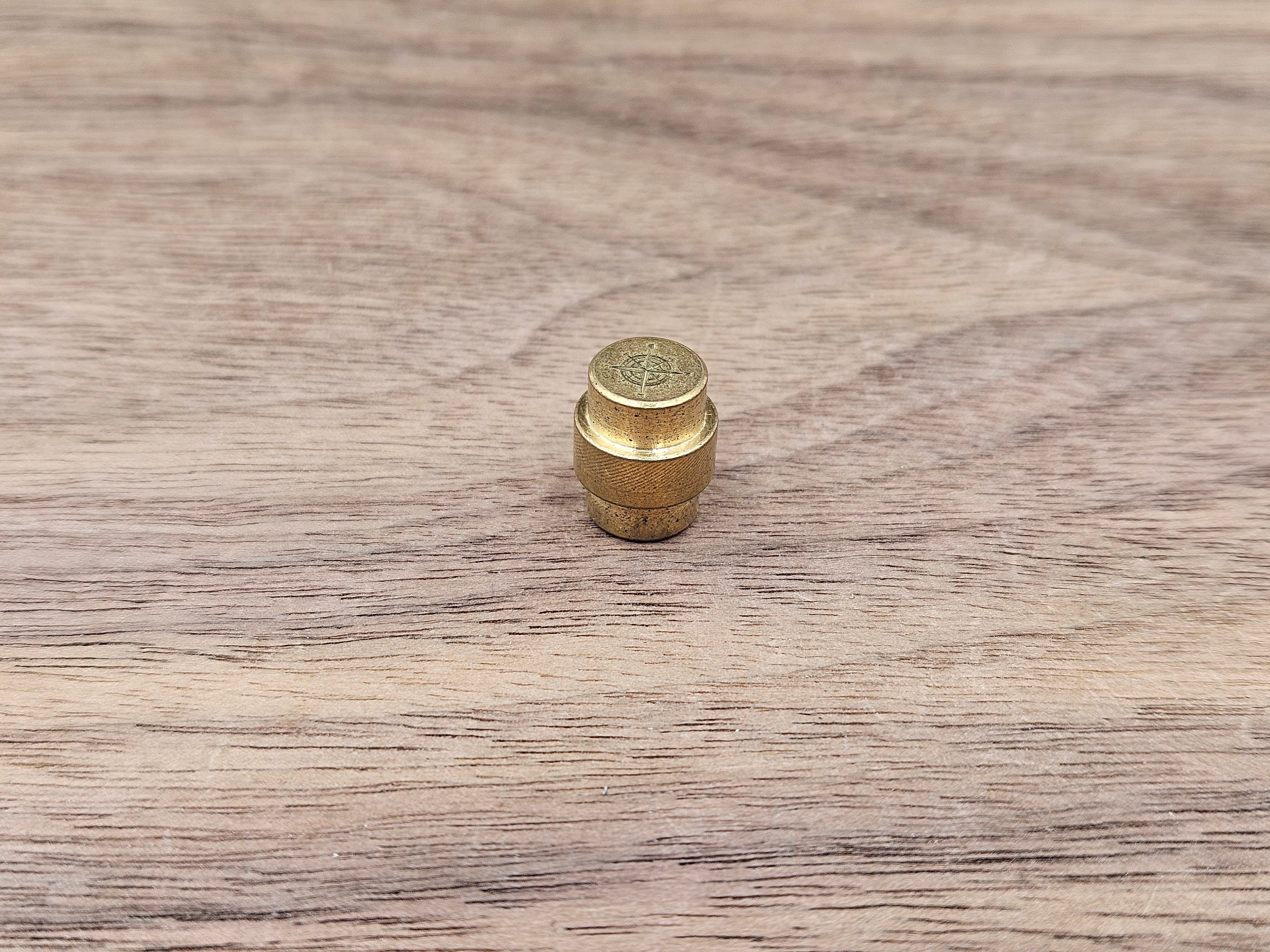 CLR Brass Lanyard Hole Plug<br>Spyderco PM2 & PM3<br>Compass Stone Washed