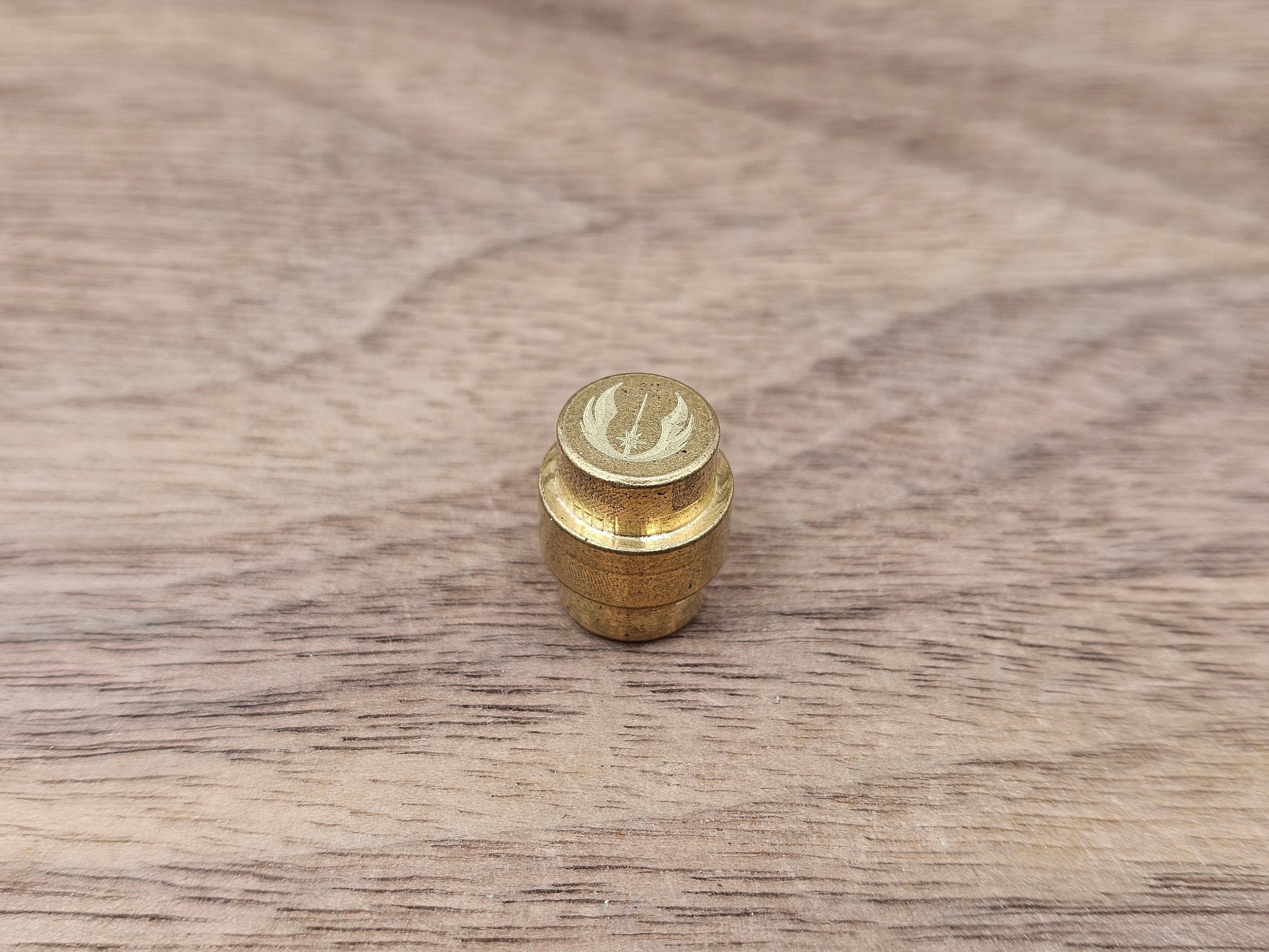 CLR Brass Lanyard Hole Plug<br>Spyderco PM2 & PM3<br>Jedi Stone Washed