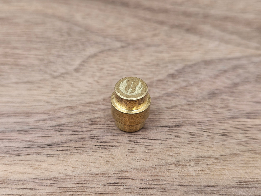 CLR Brass Lanyard Hole Plug<br>Spyderco PM2 & PM3<br>Jedi Stone Washed