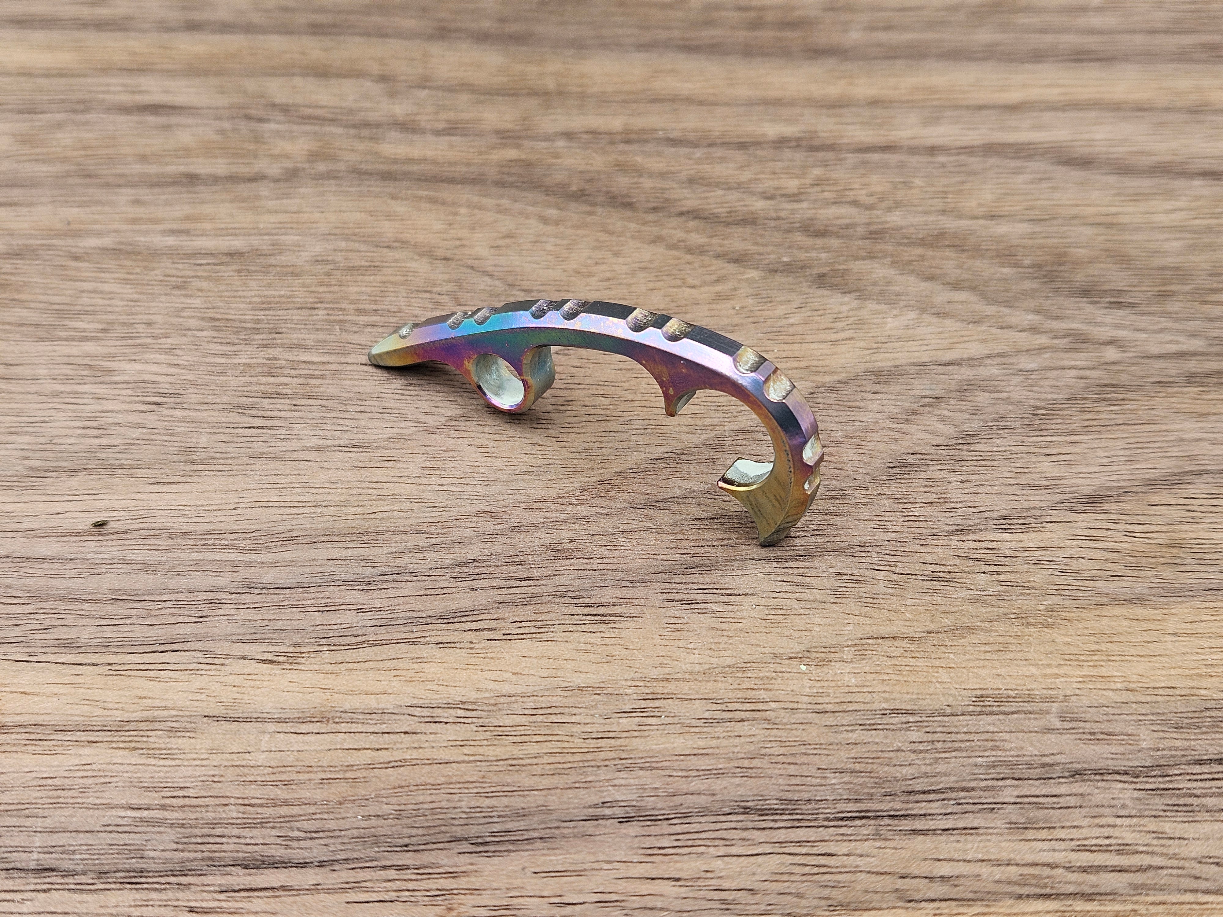 CLR Spyderco Paramilitary 3<br>Titanium Backspacer Oil Slick