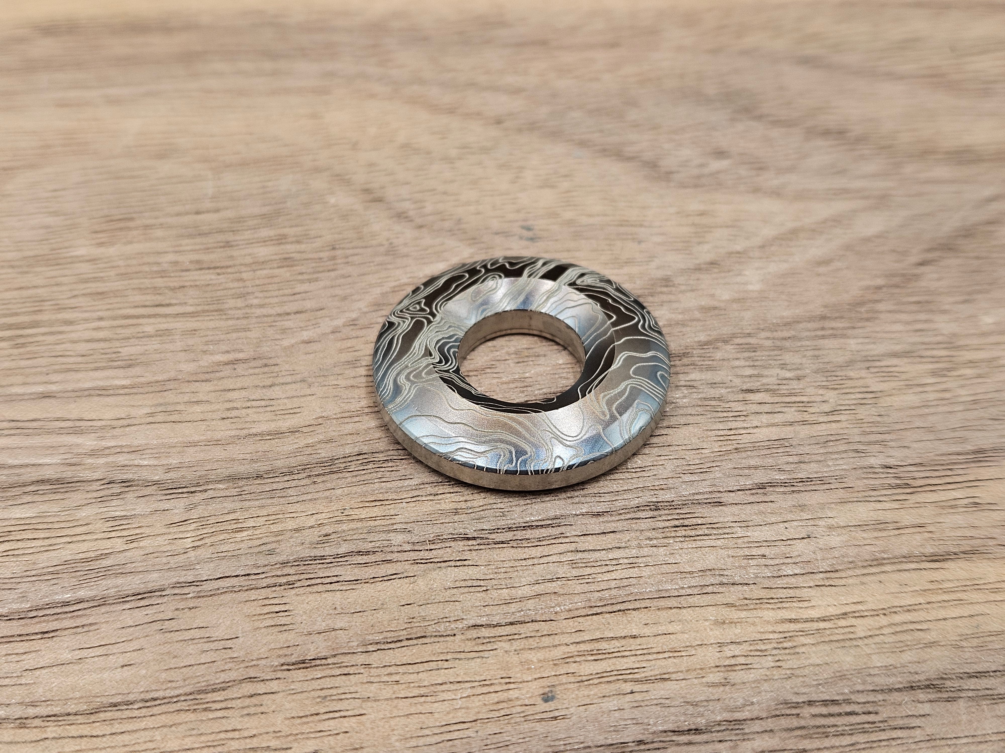 CLR Lanyard Bead 1 inch<br>Titanium Topo Black