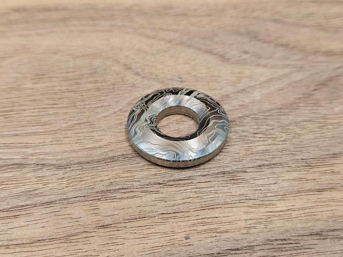 CLR Lanyard Bead 1 inch<br>Titanium Topo Black