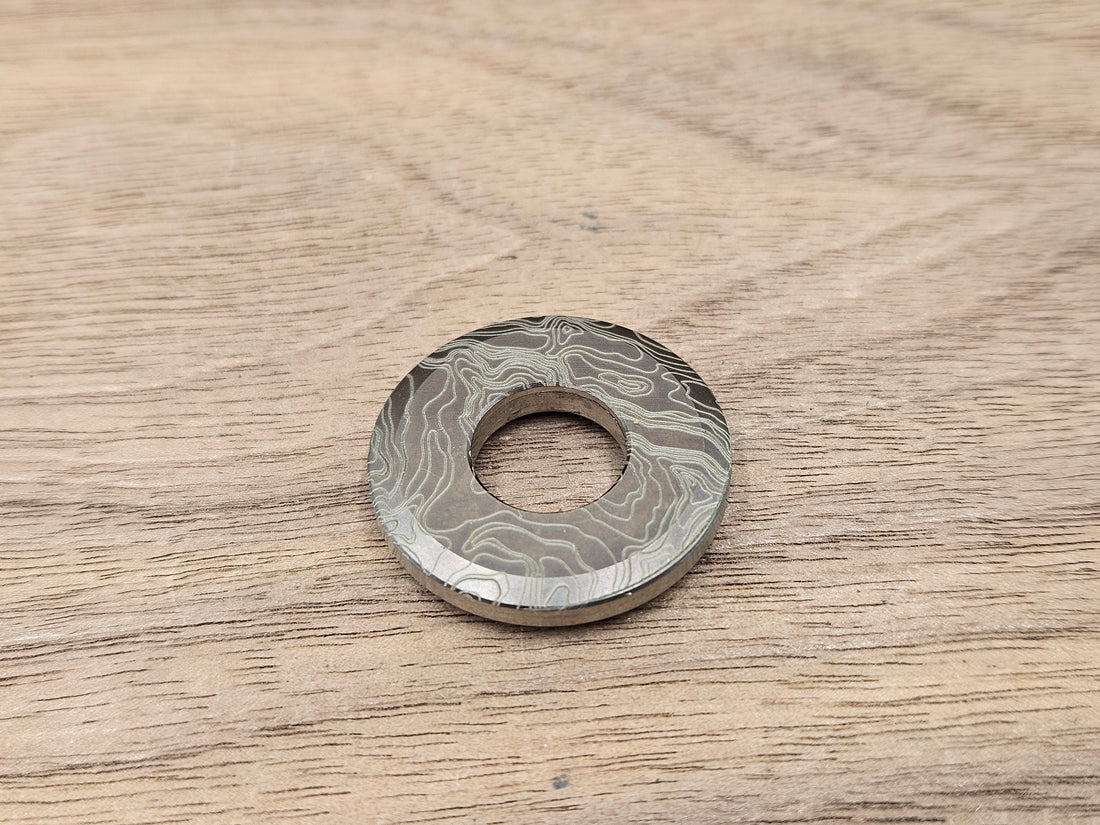 CLR Lanyard Bead 1 inch<br>Titanium Topo Black