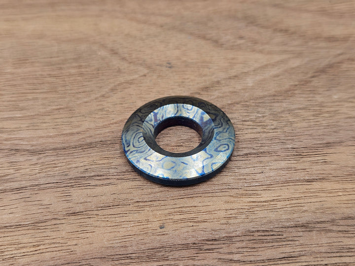 CLR Lanyard Bead 1 inch<br>Titanium Alien Flamed Blue