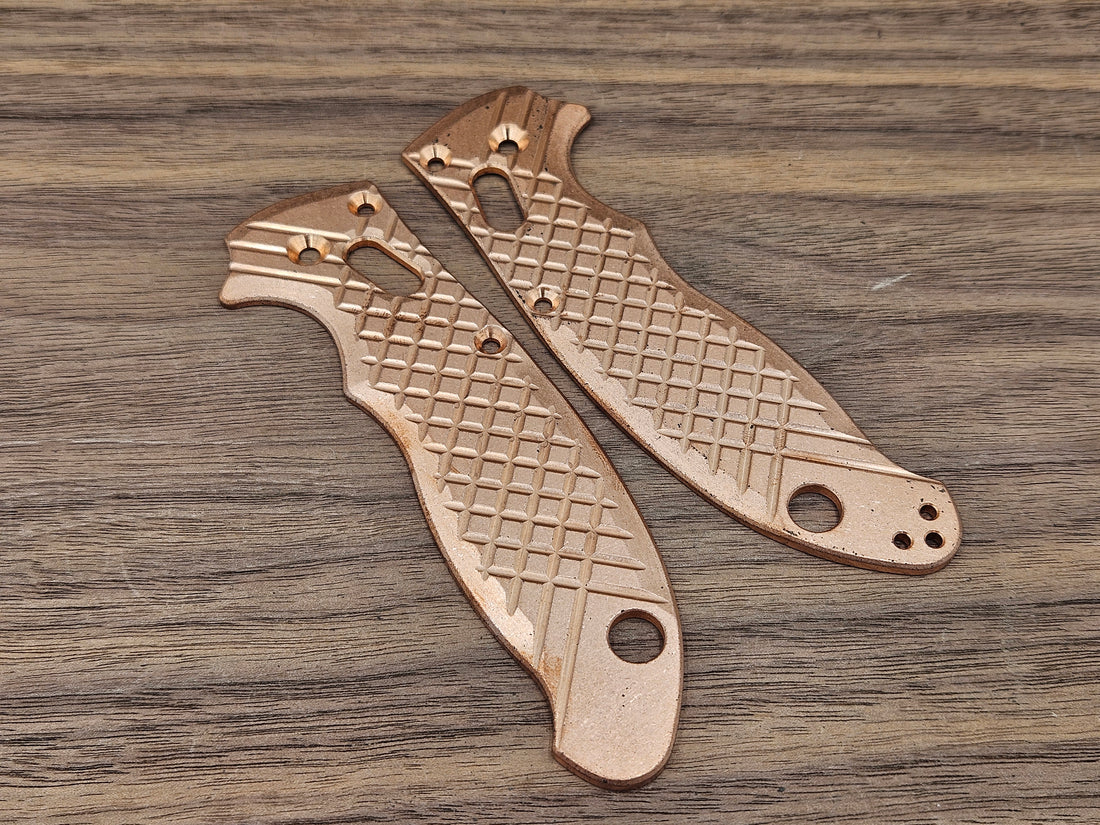 CLR Spyderco Manix 2<br>Copper Frag Stone Washed