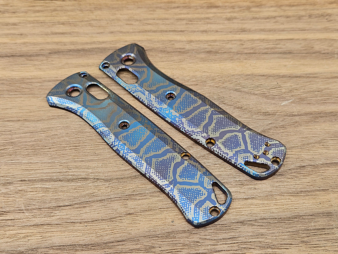 CLR Benchmade Bugout 535<br>Titanium Standard<br>Reptilian Flamed