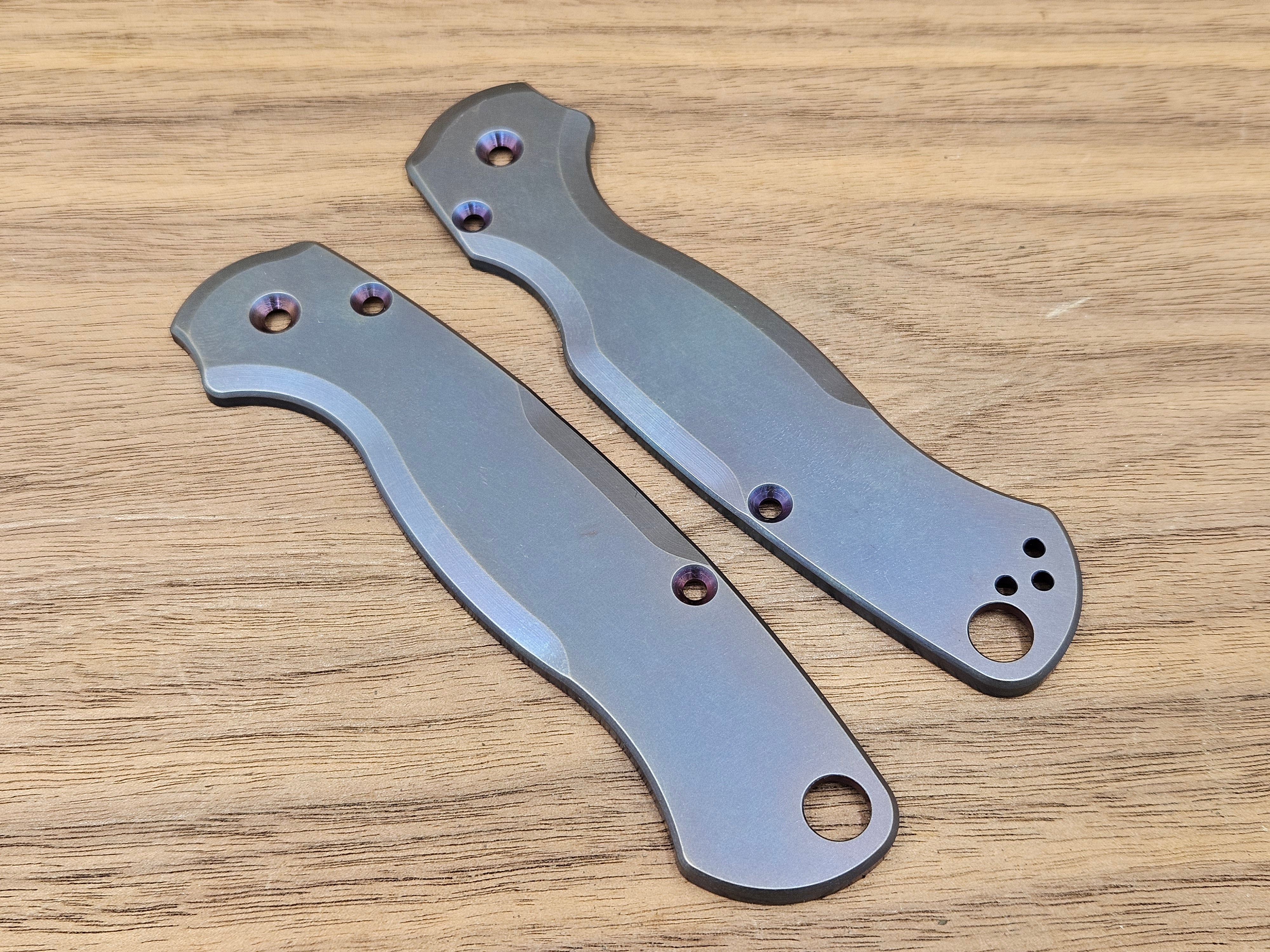 CLR Spyderco Paramilitary 2<br>Titanium Standard Blue ano