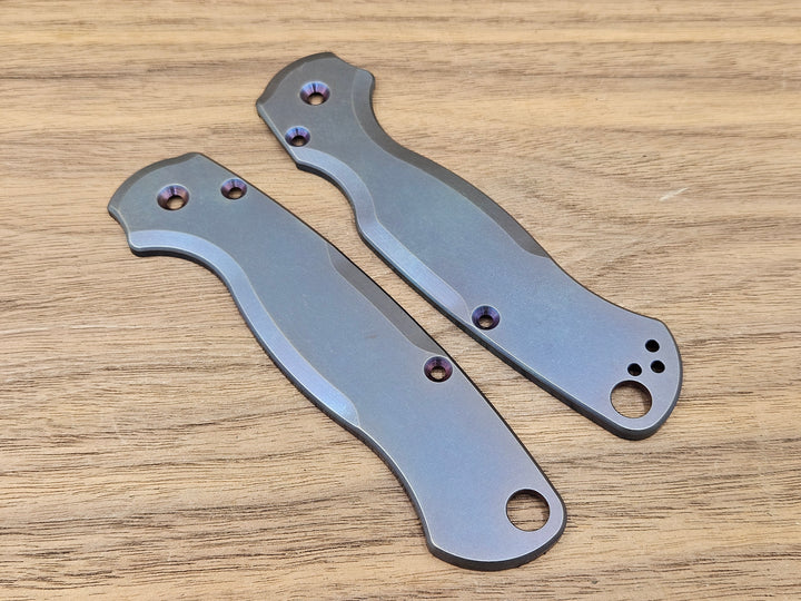 CLR Spyderco Paramilitary 2<br>Titanium Standard Blue ano