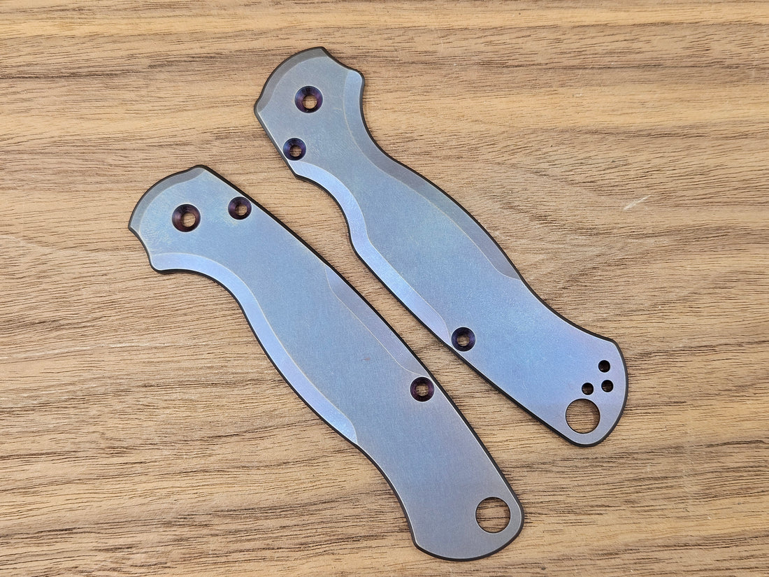 CLR Spyderco Paramilitary 2<br>Titanium Standard Blue ano