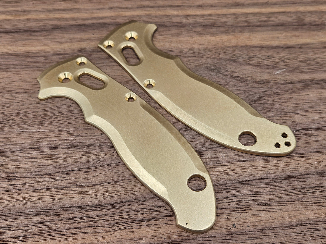 CLR Spyderco Manix 2<br>Brass Standard Brushed