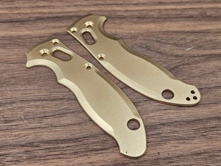 CLR Spyderco Manix 2<br>Brass Standard Brushed