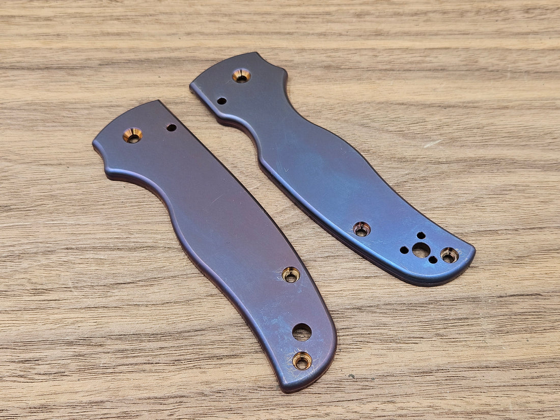 CLR Spyderco Shaman<br>Titanium Standard Purple ano