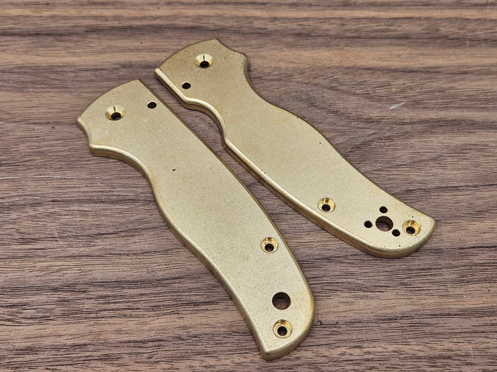 CLR Spyderco Shaman<br>Brass Standard Stone Washed