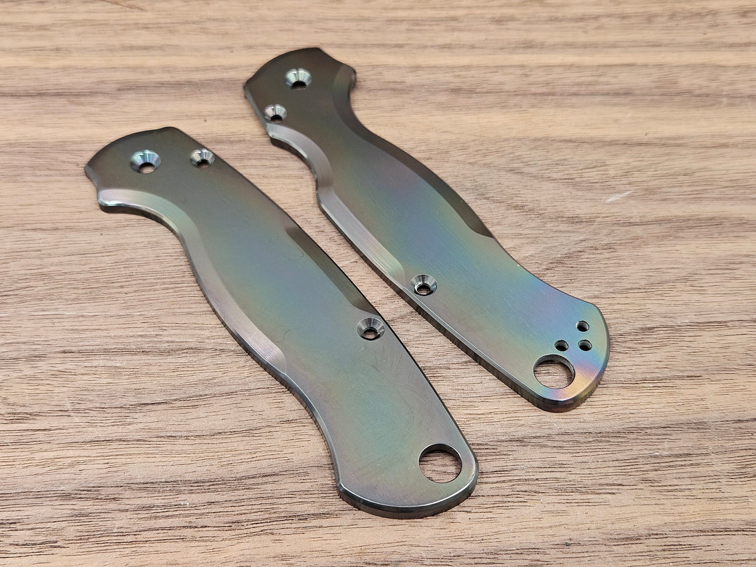 CLR Spyderco Paramilitary 2<br>Zirconium Standard Oil Slick