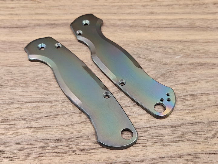 CLR Spyderco Paramilitary 2<br>Zirconium Standard Oil Slick