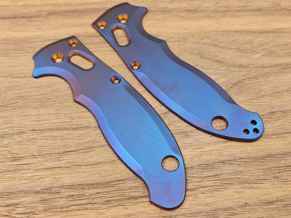 CLR Spyderco Manix 2<br>Titanium Standard Flamed