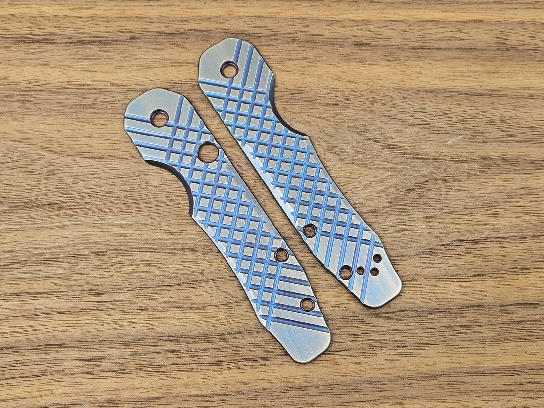 CLR Spyderco Smock<br>Titanium Frag 2-tone Blue