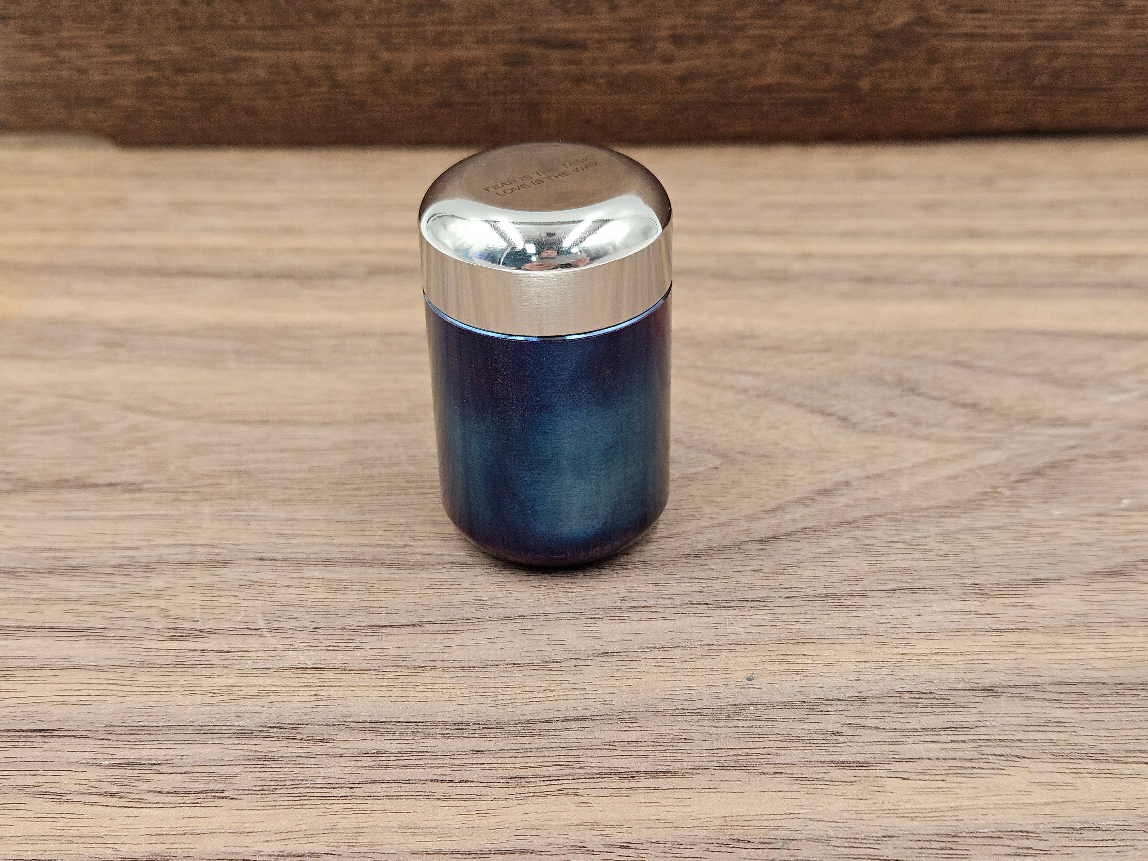 CLR Stainless Steel Vault 1.23"Standard - Flamed base engraved cap