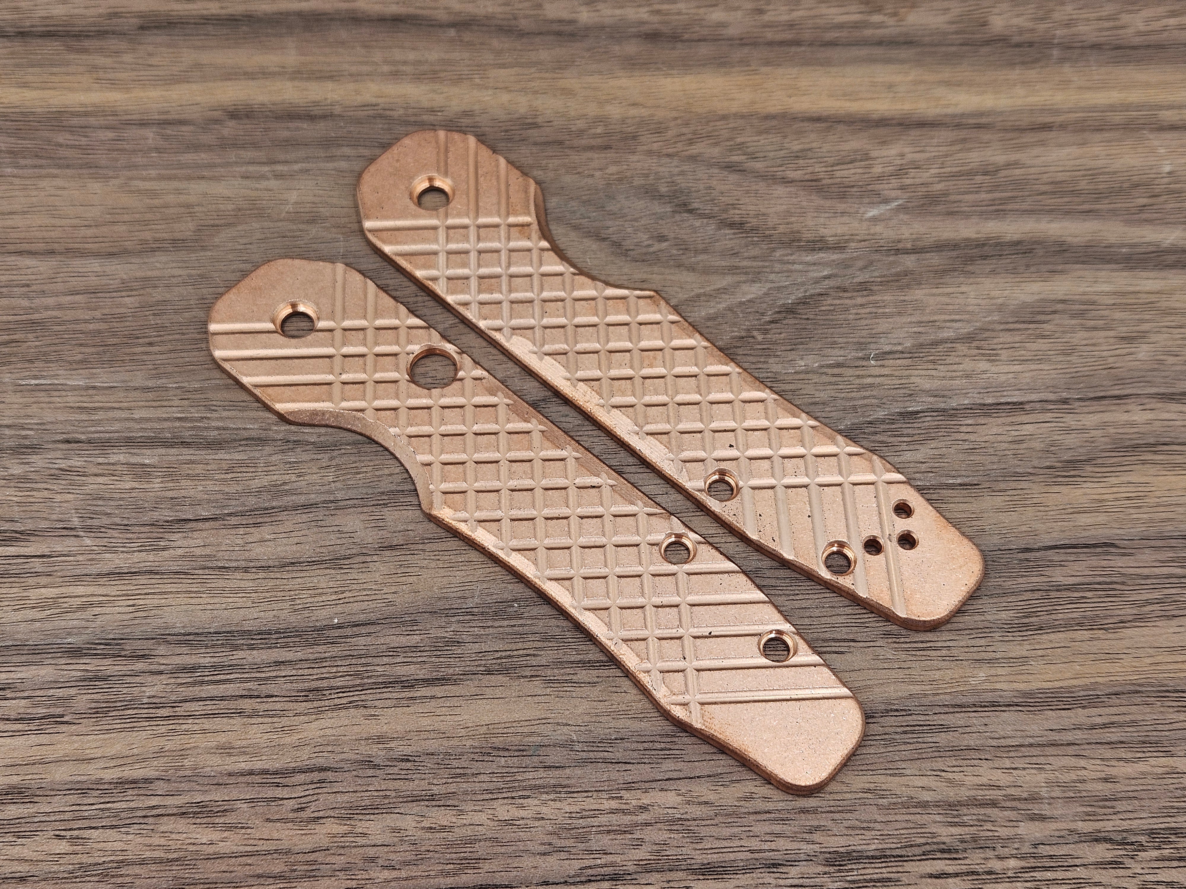 CLR Spyderco Smock Scales Copper Frag - Tumbled