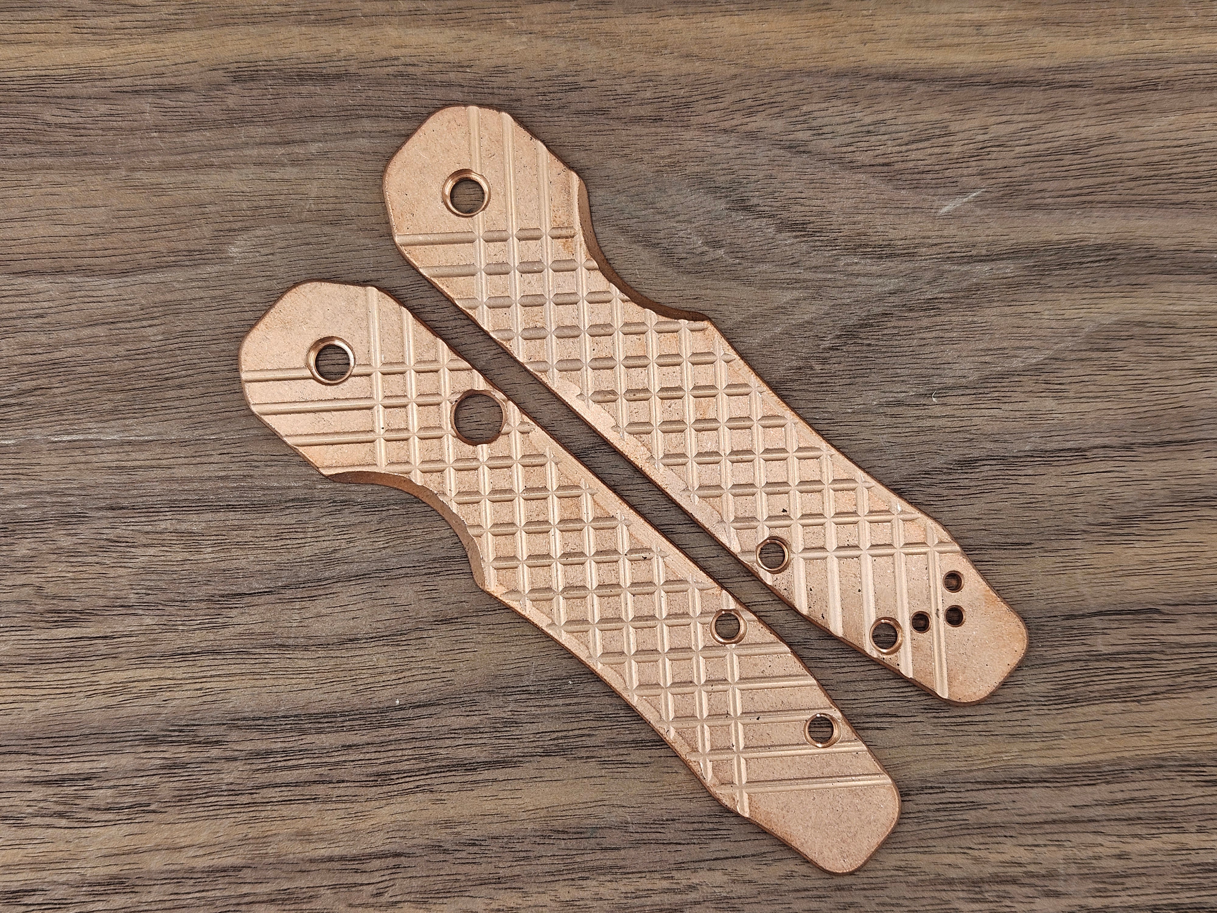 CLR Spyderco Smock Scales Copper Frag - Tumbled