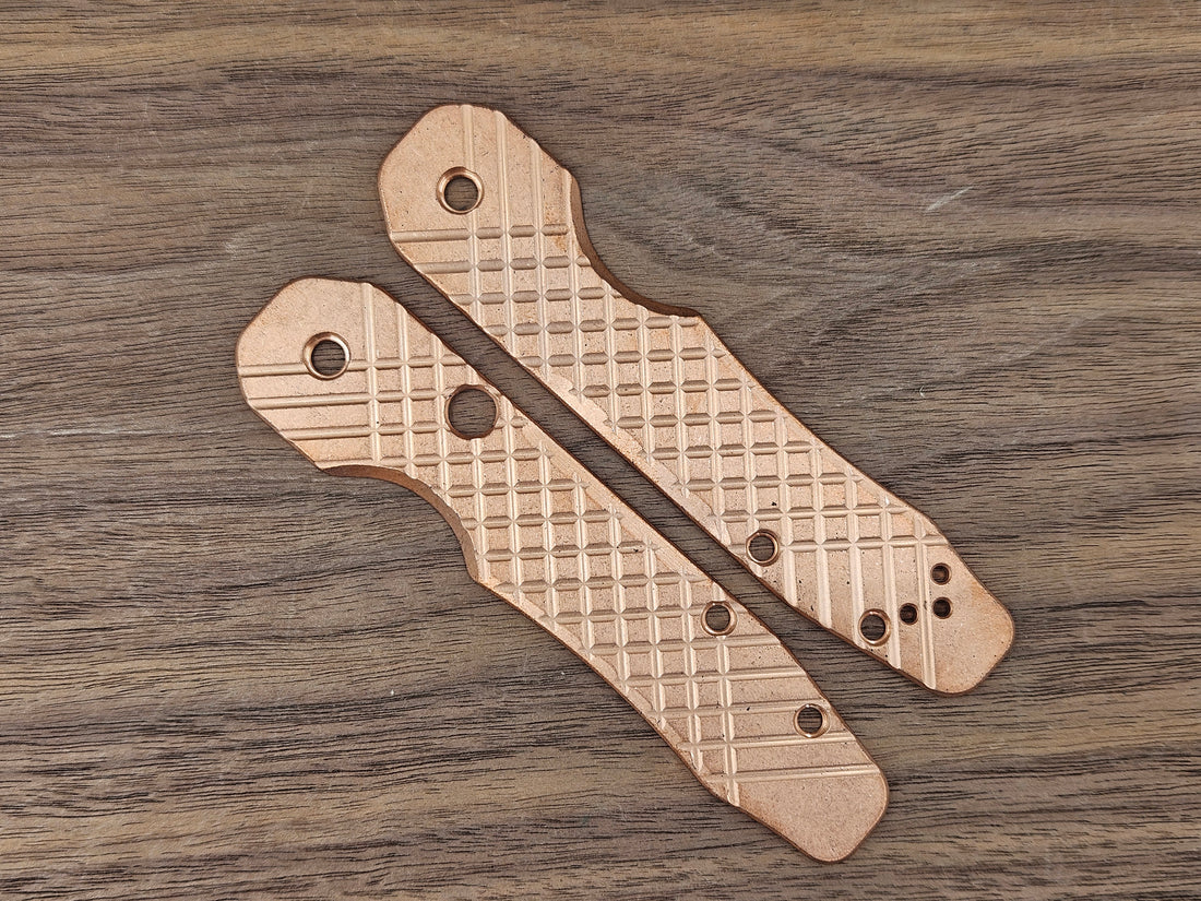 CLR Spyderco Smock Scales Copper Frag - Tumbled