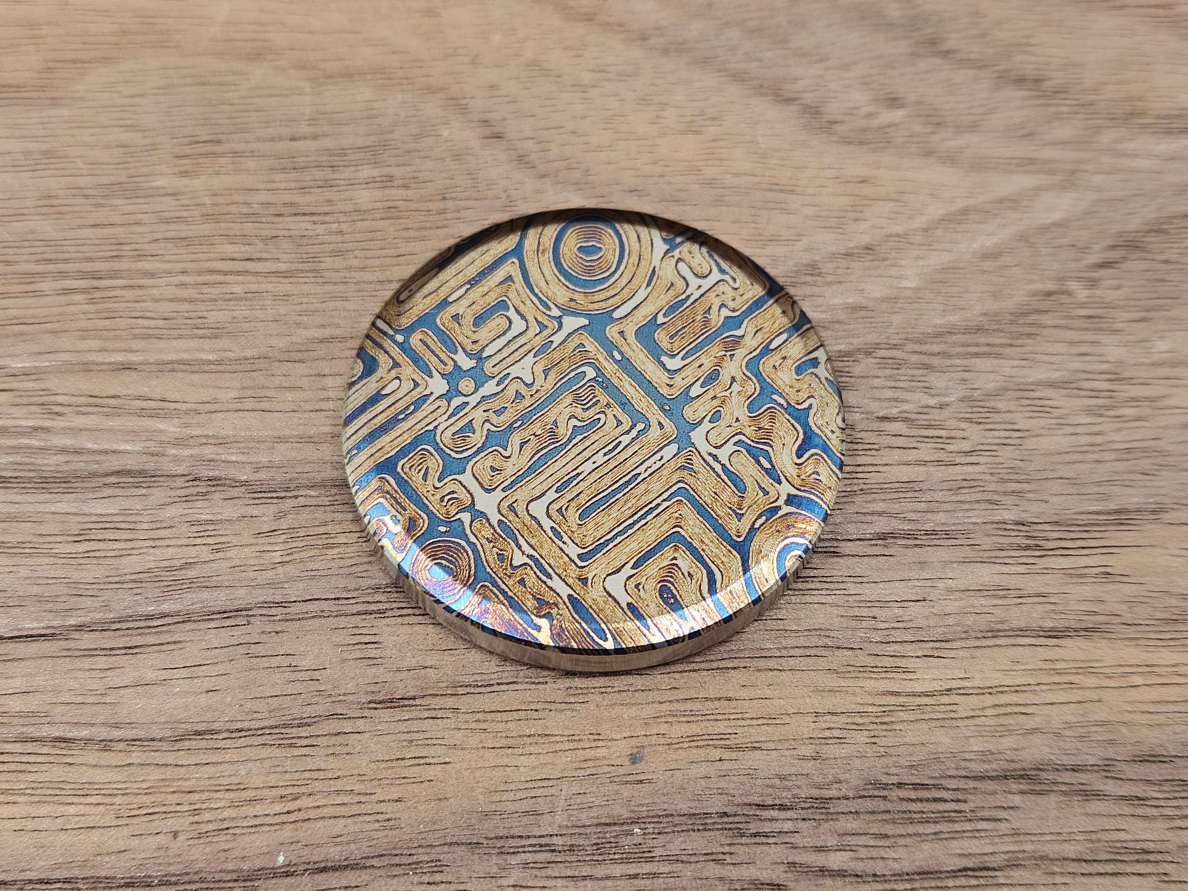 CLR Worry Coins Titanium 1.48 - Mystery lasered design
