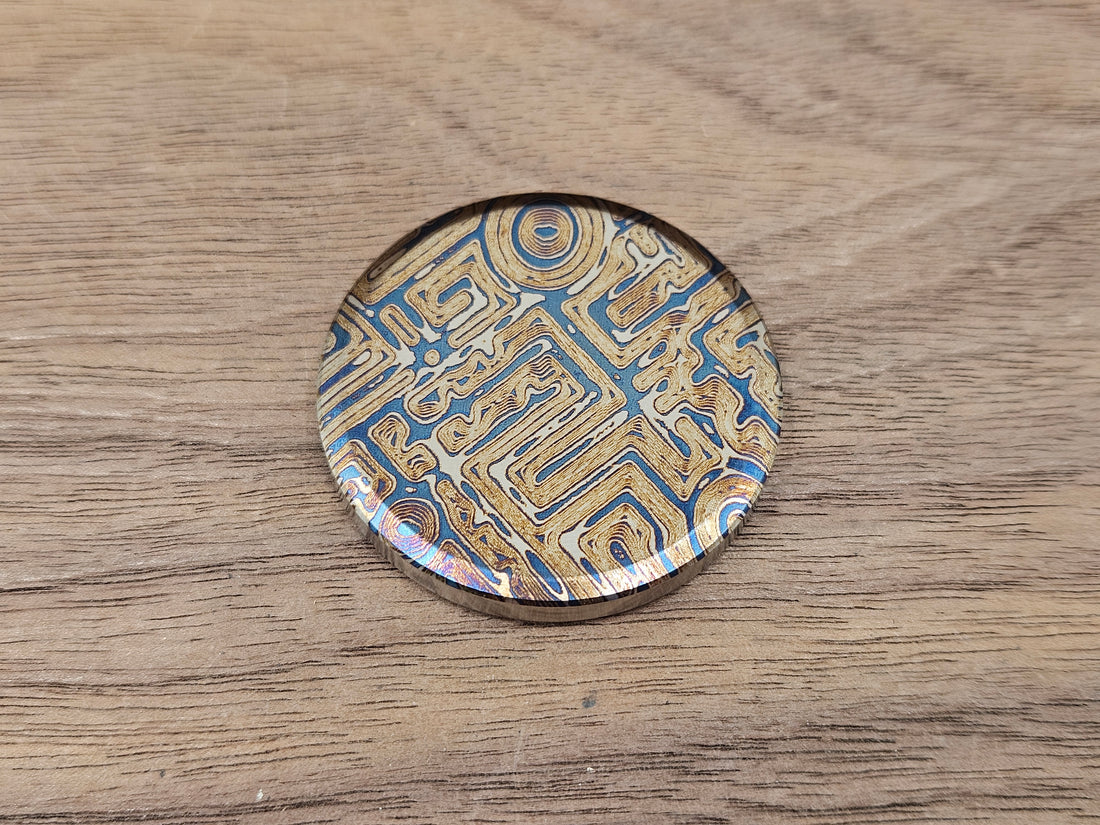 CLR Worry Coins Titanium 1.48 - Mystery lasered design