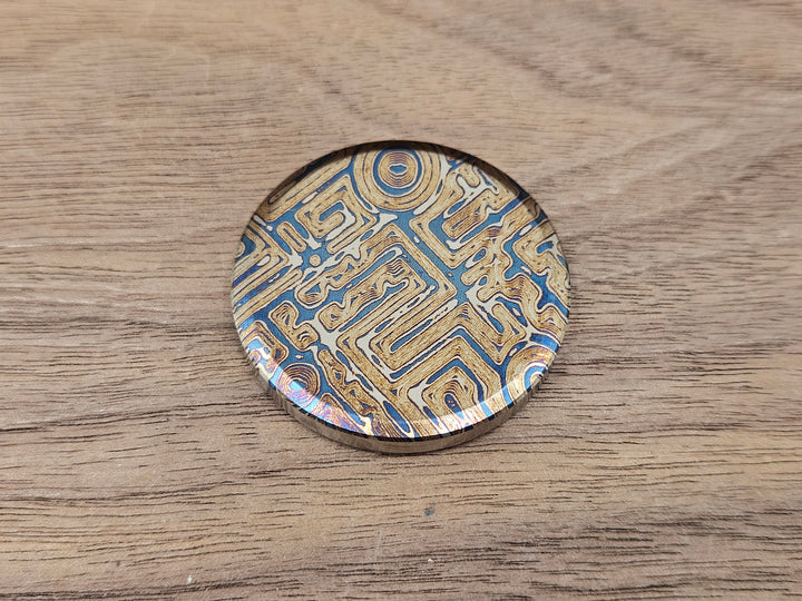 CLR Worry Coins Titanium 1.48 - Mystery lasered design