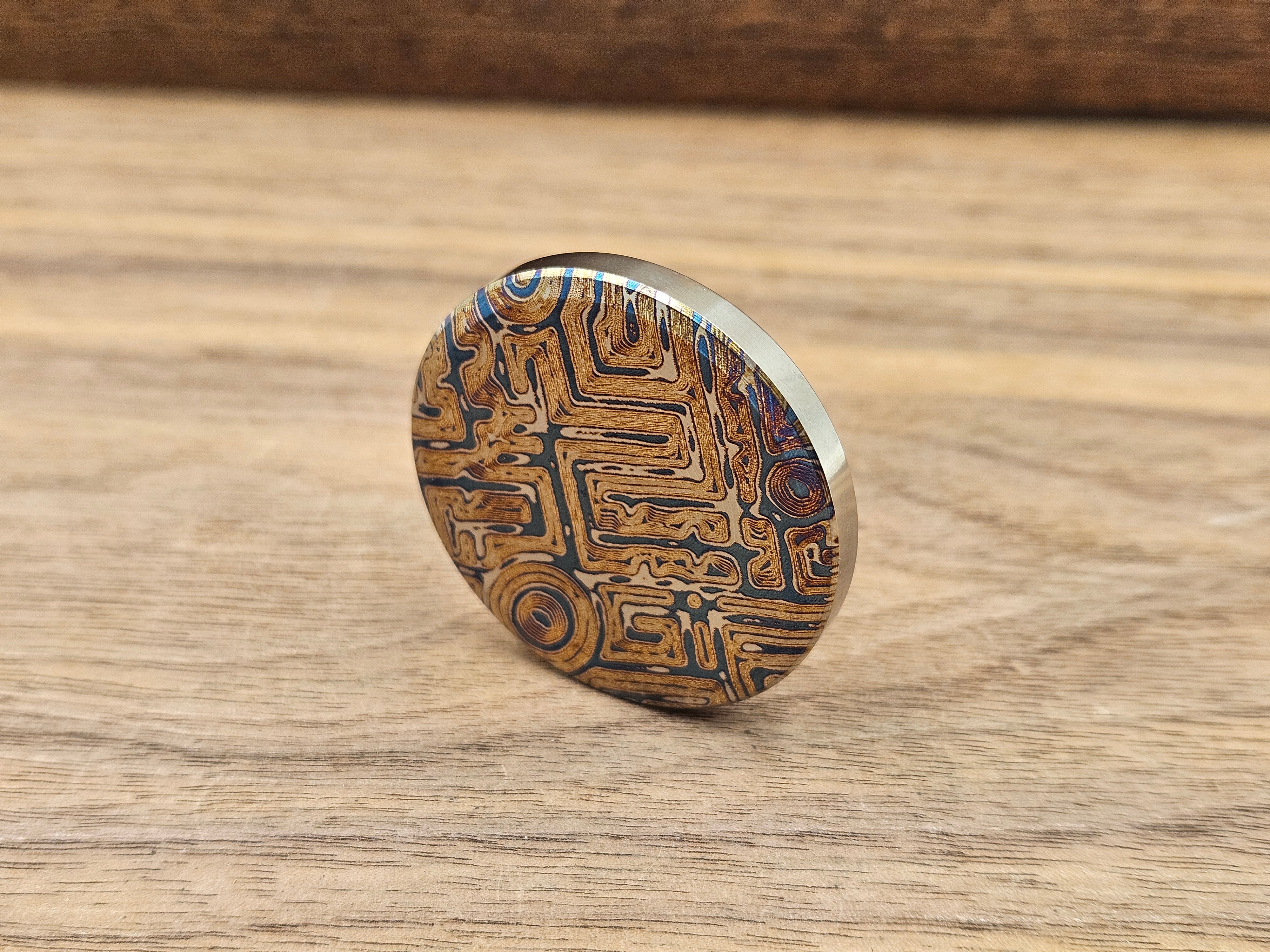 CLR Worry Coins Titanium 1.48 - Mystery lasered design