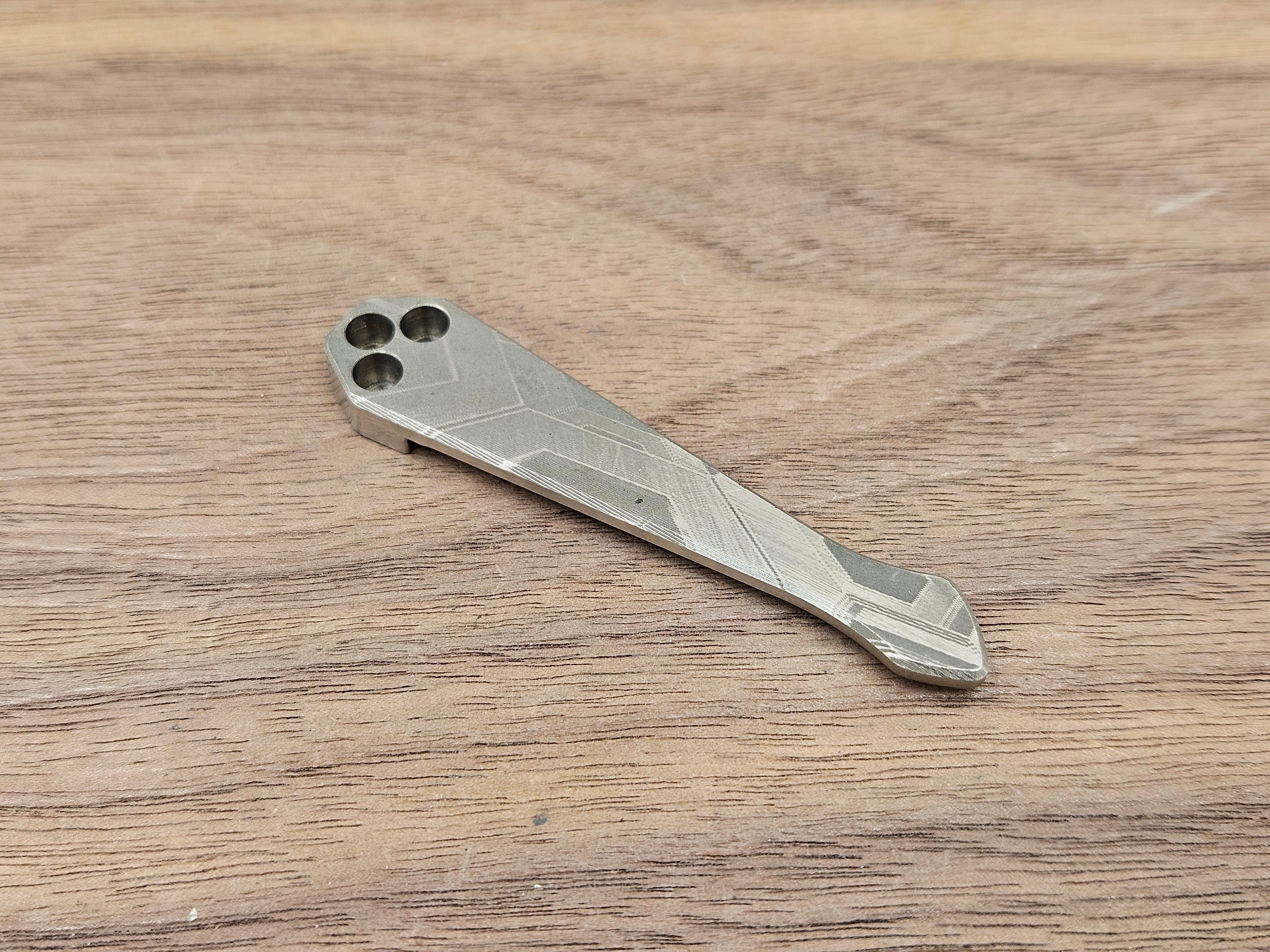 CLR Clip for Spyderco Titanium Standard Spidy - Falcon lasered