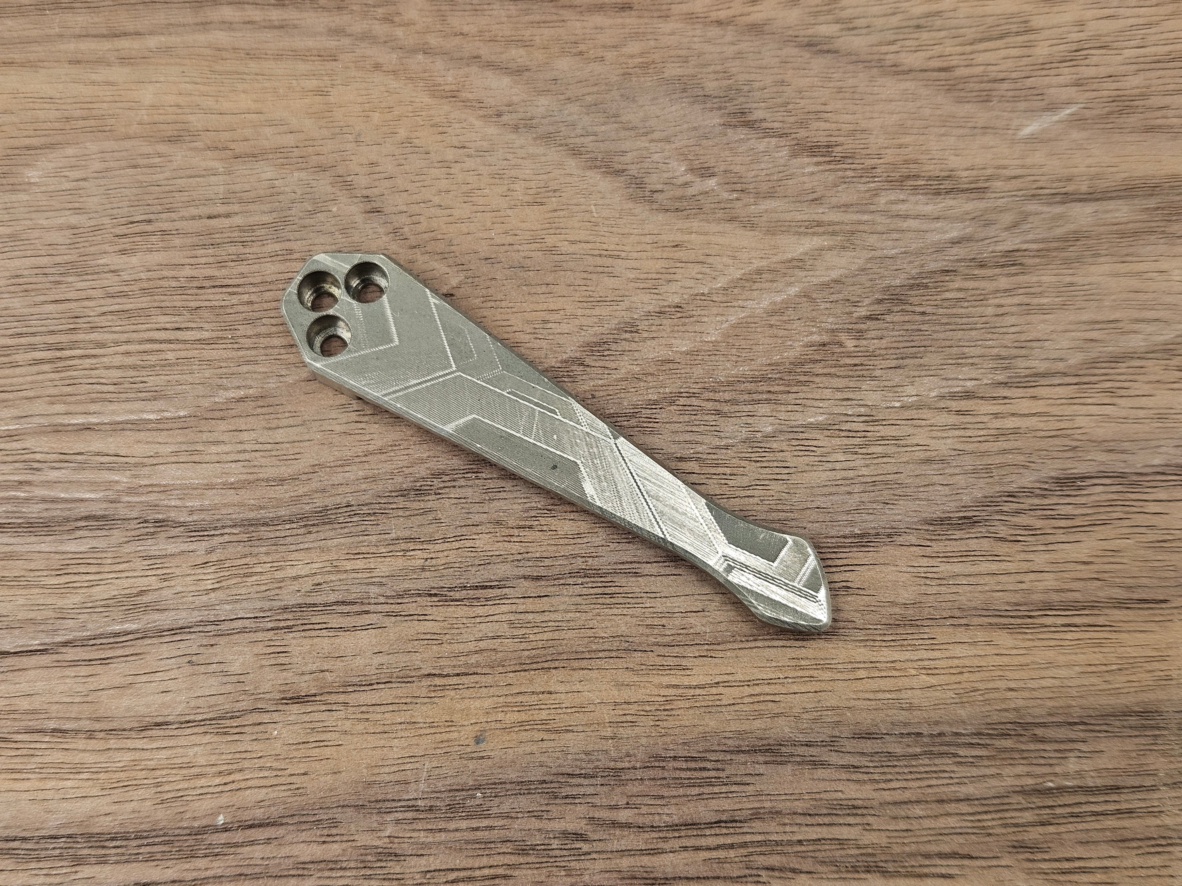 CLR Clip for Spyderco Titanium Standard Spidy - Falcon lasered