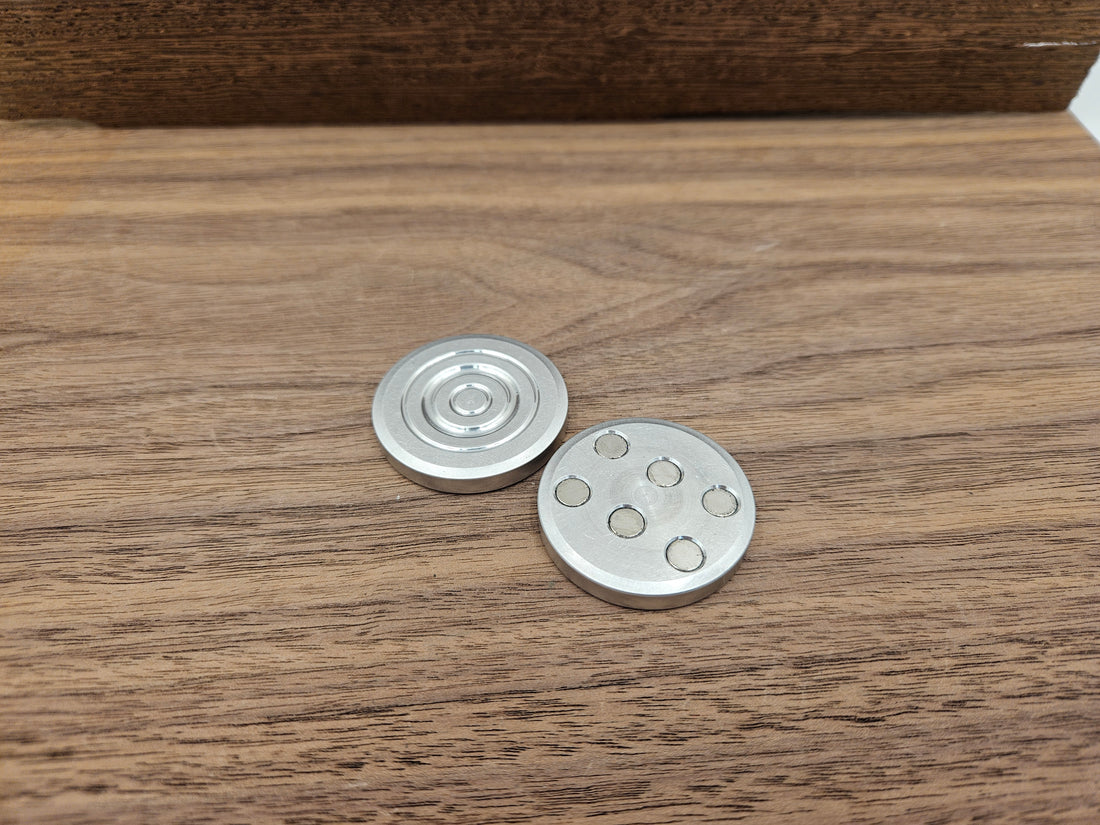 CLR Aluminum Parallel position Magnets ORBITER Aluminum Haptic Coins Slider Fidget