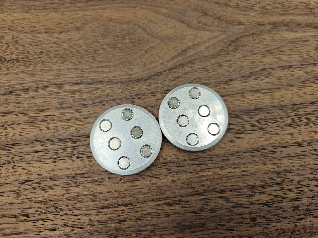 CLR Aluminum Parallel position Magnets ORBITER Aluminum Haptic Coins Slider Fidget