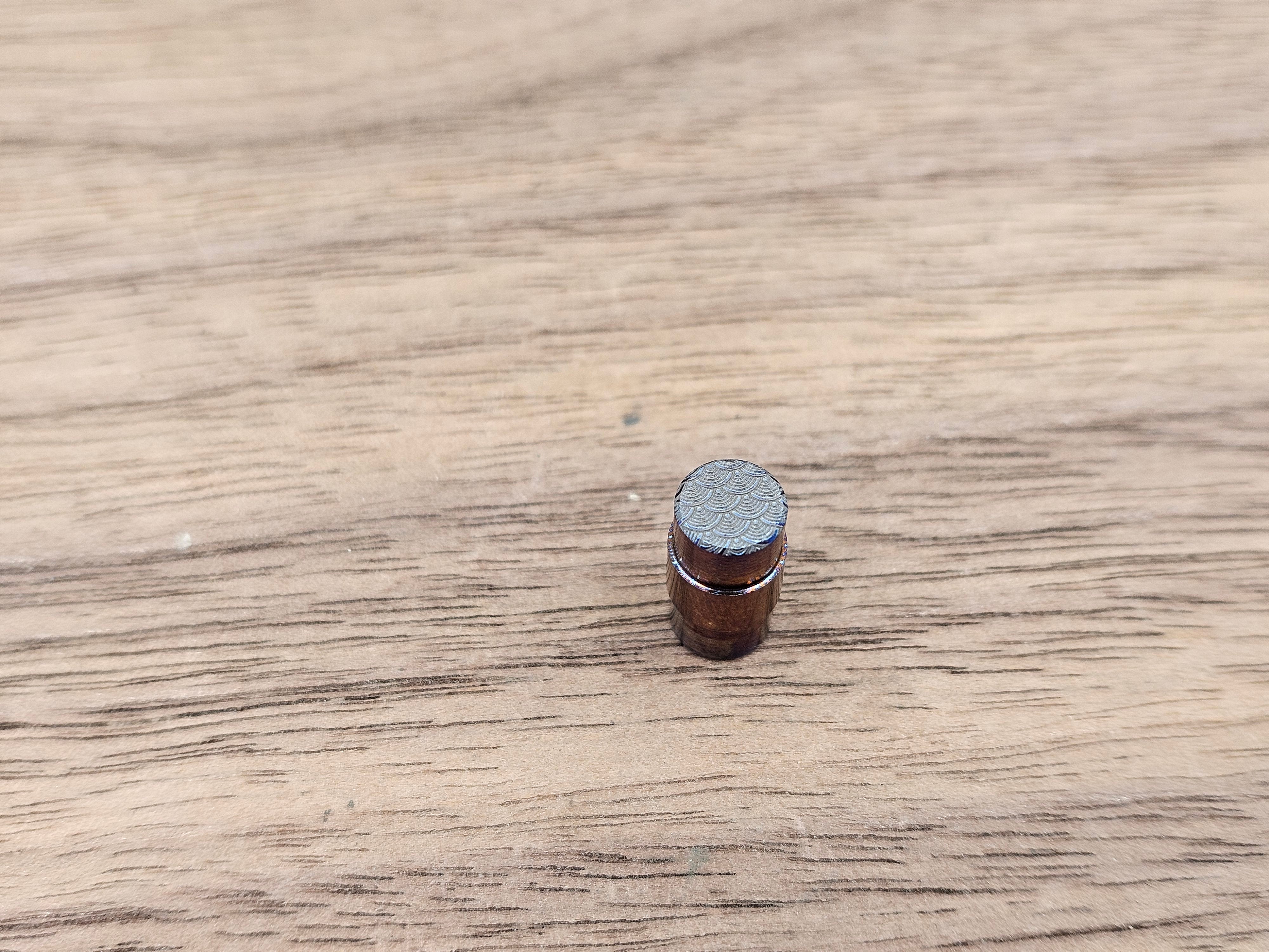 CLR Hole Plug for Spyderco Smock Titanium - Seigaiha Flamed