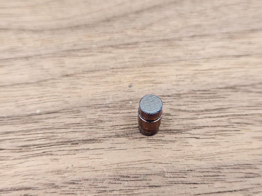 CLR Hole Plug for Spyderco Smock Titanium - Seigaiha Flamed