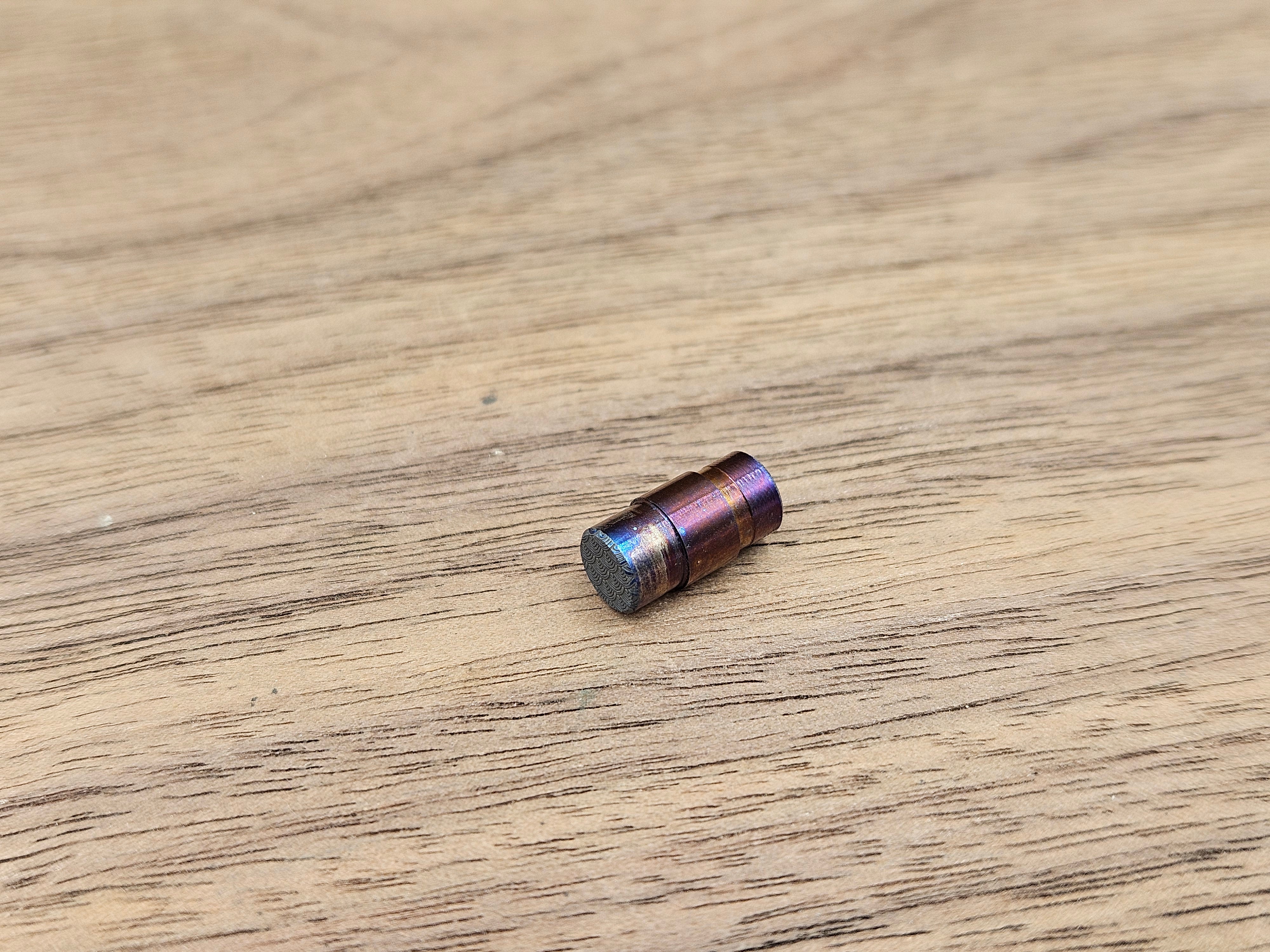 CLR Hole Plug for Spyderco Smock Titanium - Seigaiha Flamed