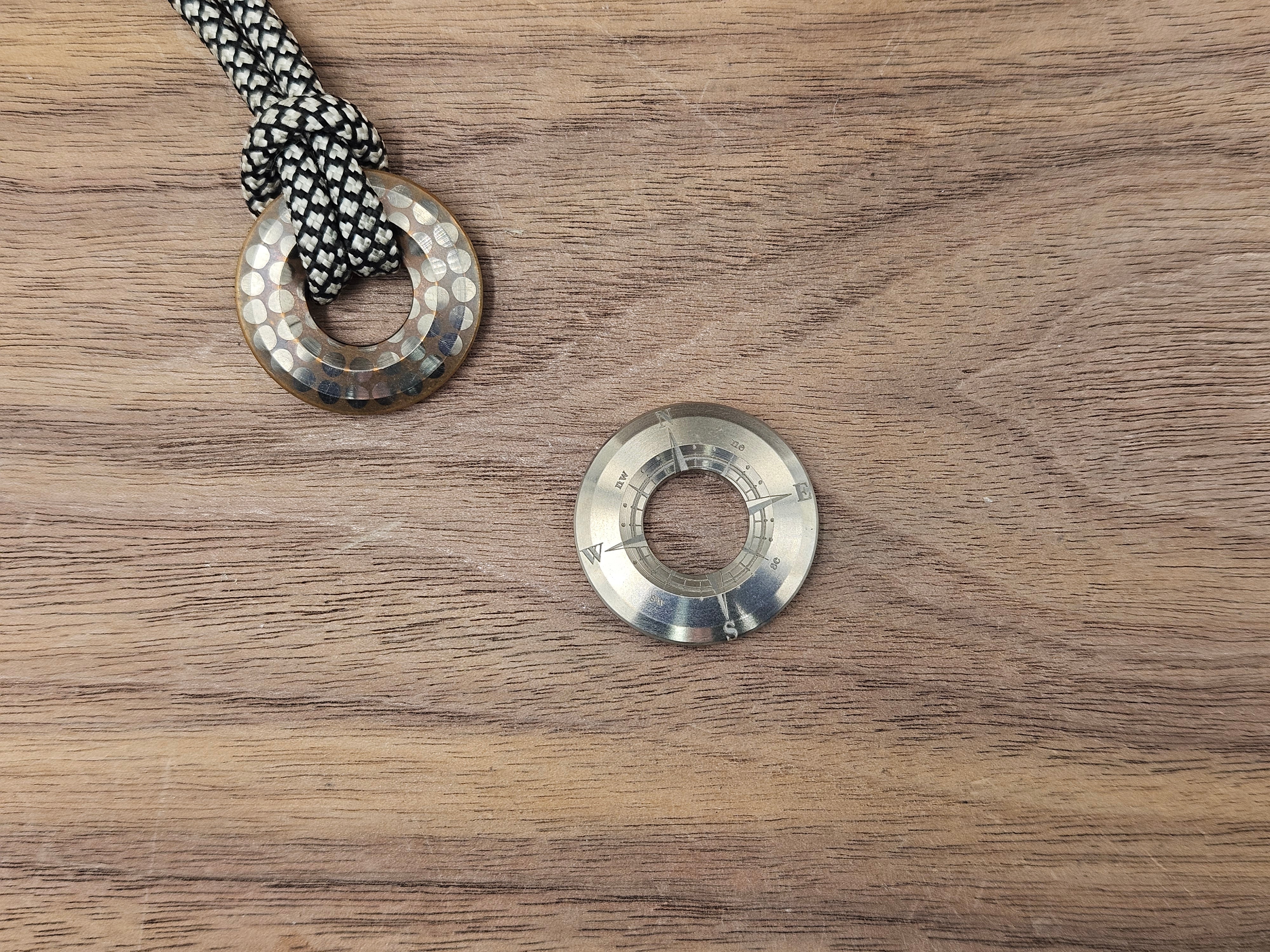 CLR Lanyard Bead Titanium 1" - Compass Engraved