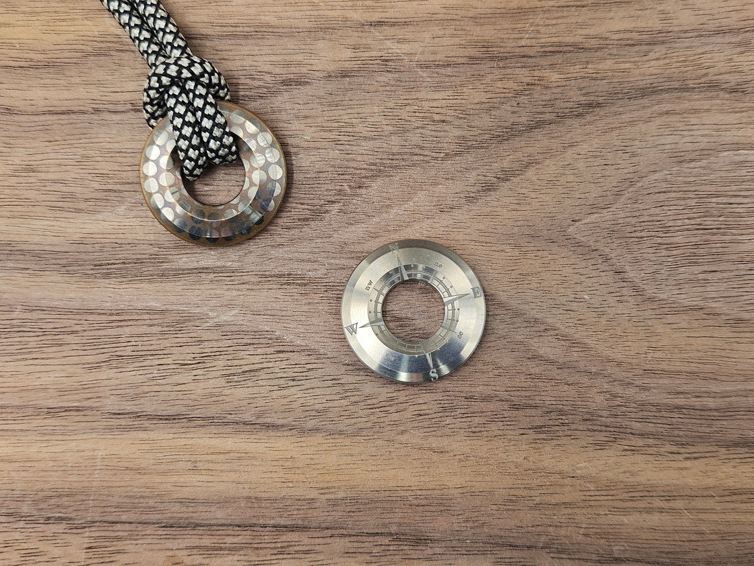 CLR Lanyard Bead Titanium 1" - Compass Engraved