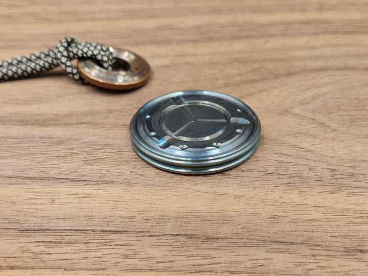 Megatron Coin 148 Tungsten Damascus Steel - DragonSkin