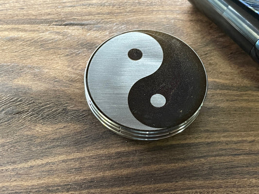 Spinning Top Yin-Yang STROBE effects Stainless Steel GIGA spin